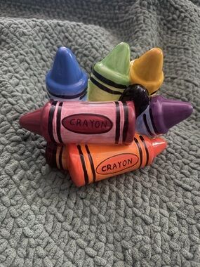 Kids Ceramic Crayon Coin Bank Stack Toy - Multicolor